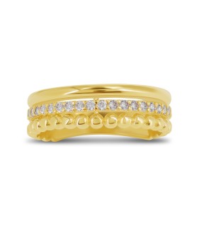 VITOPOULOS Ring Yellow Gold 14Ct With Stones
