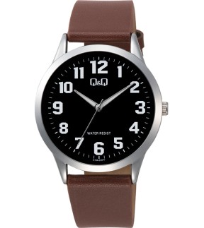 Q&Q Brown Leather Strap C10A-033PY