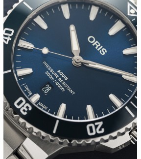 ORIS Aquis Date Silver Stainless Steel Bracelet 01 733 7789 4135-07 8 23 04PEB