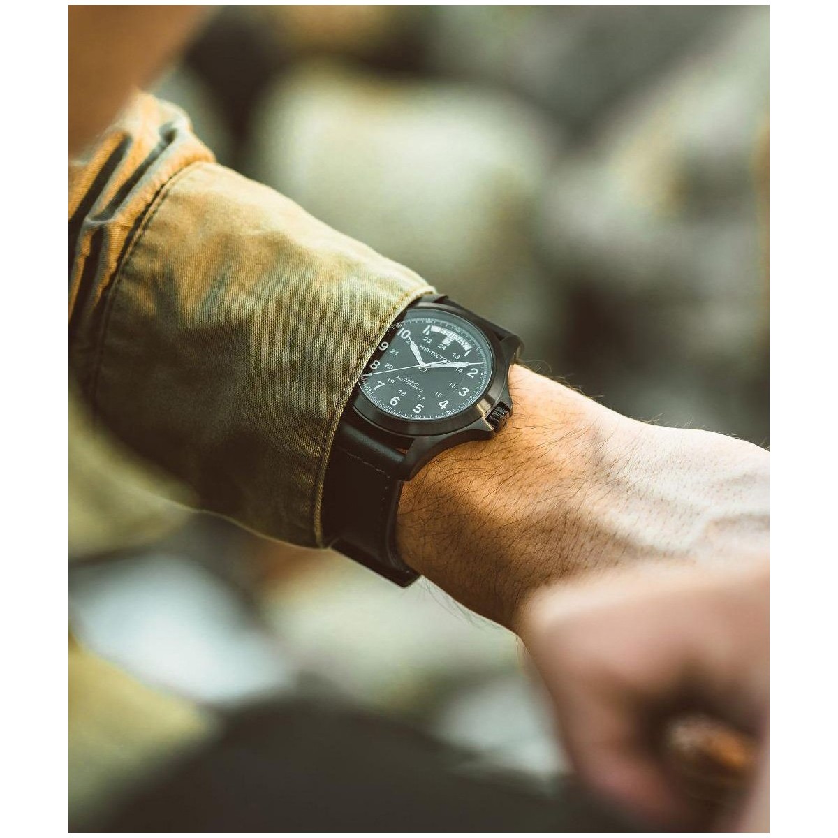 Hamilton khaki king strap size new arrivals