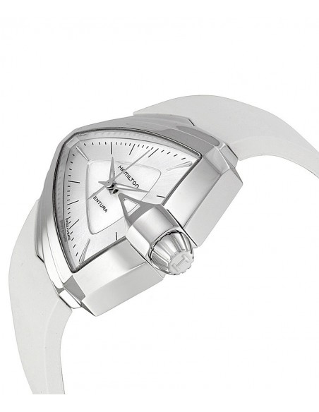 Ρολόι HAMILTON Ventura S QUARTZ Με Λευκό Καουτσούκ Λουράκι H24251391